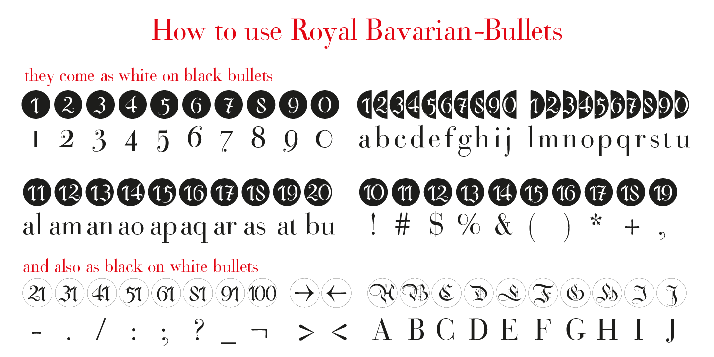 Example font Bullets #4